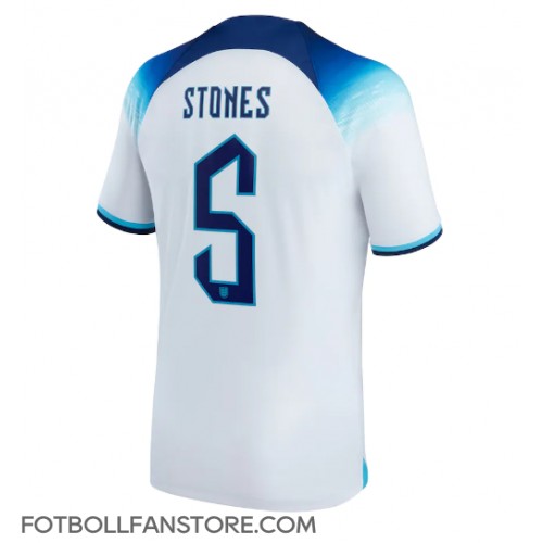 England John Stones #5 Hemma matchtröja VM 2022 Kortärmad Billigt